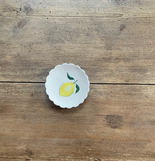 Mini Lemon Plate with scalloped edge