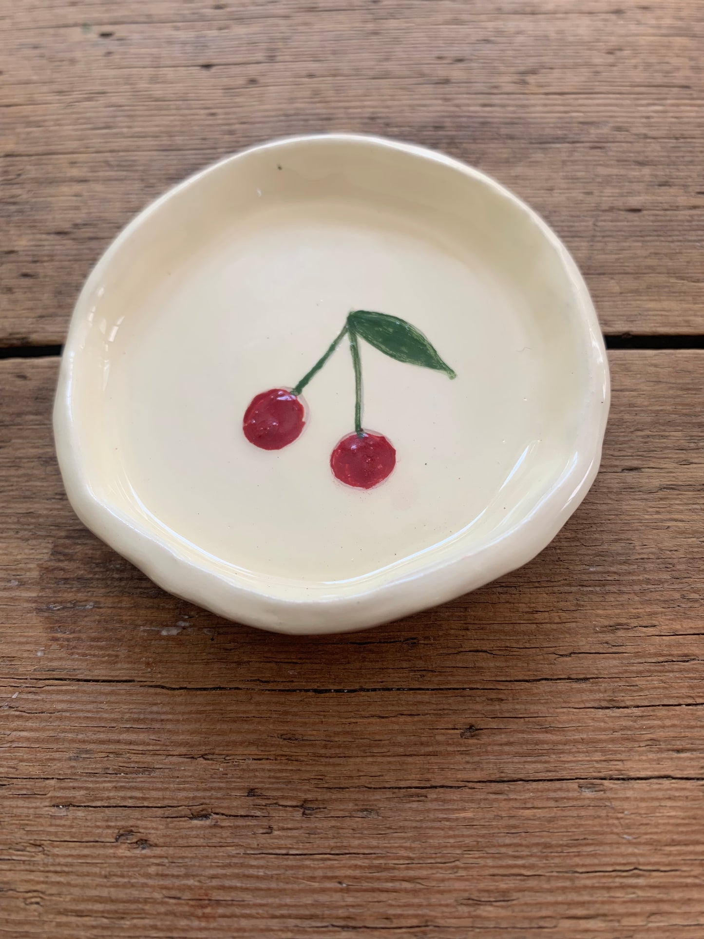 Tiny Yellow Cherry Plate