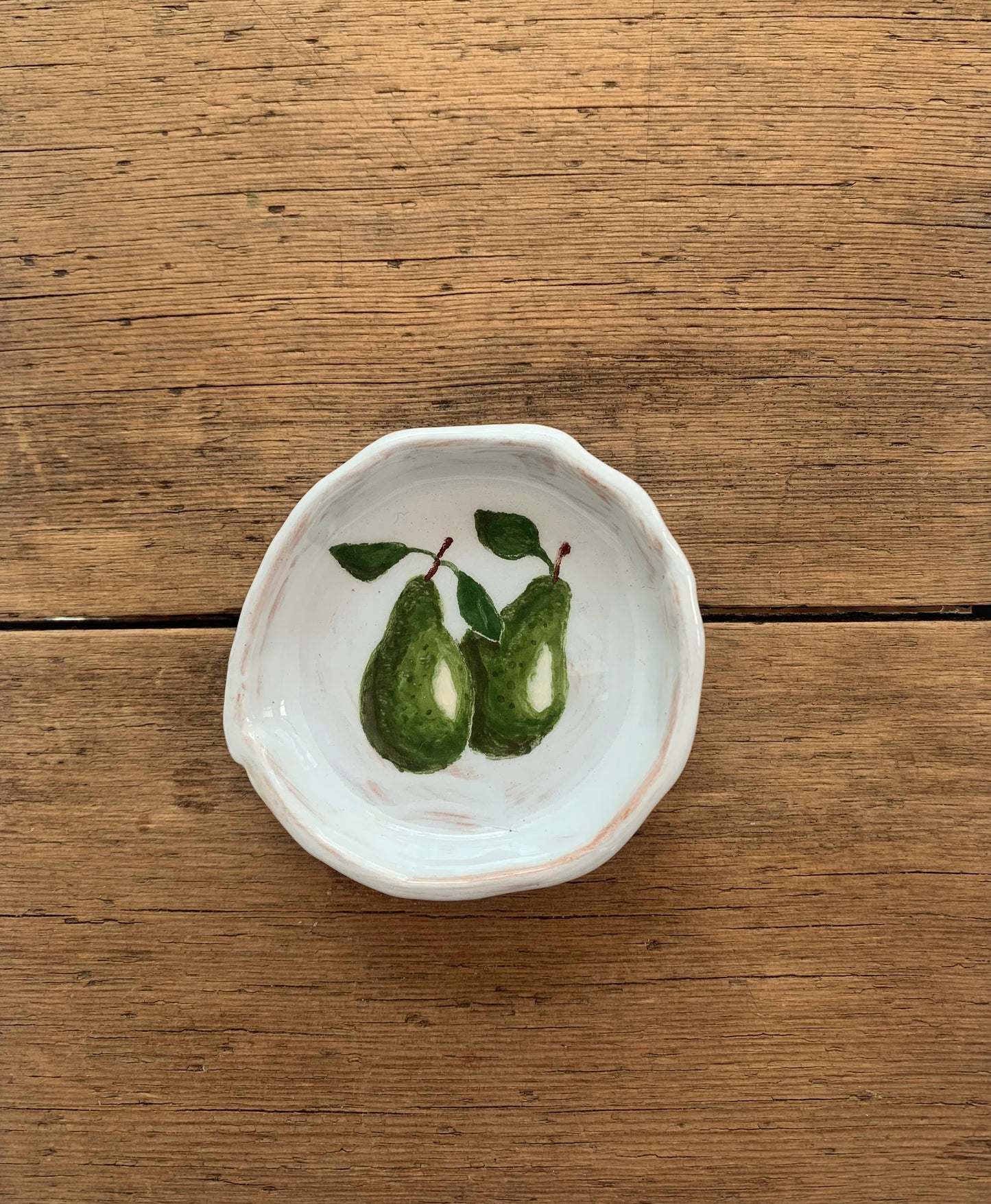 Tiny Pastel Blue Pear Plate