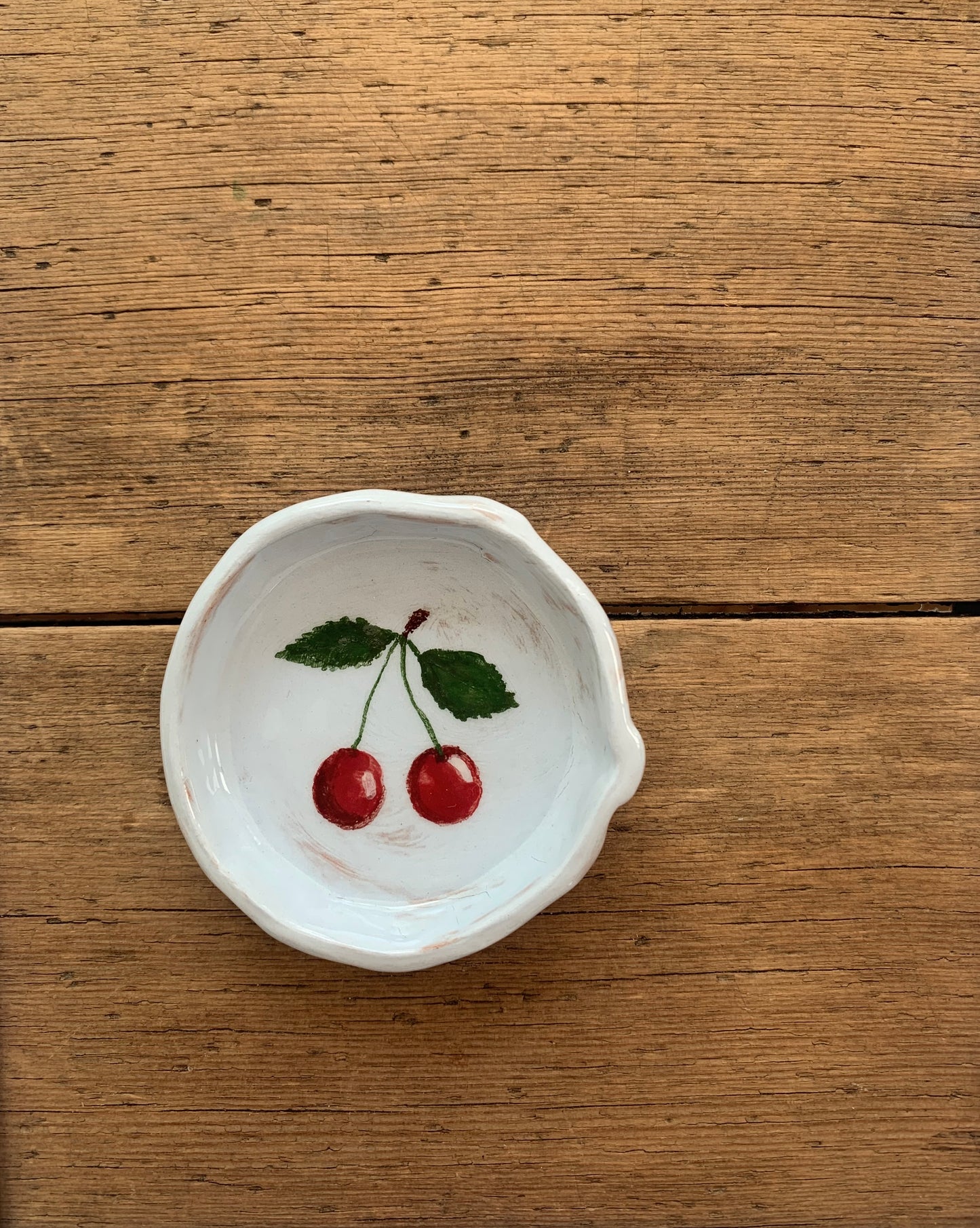 Tiny Pastel Blue Cherry Plate